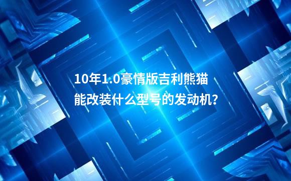10年1.0豪情版吉利熊猫能改装什么型号的发动机？