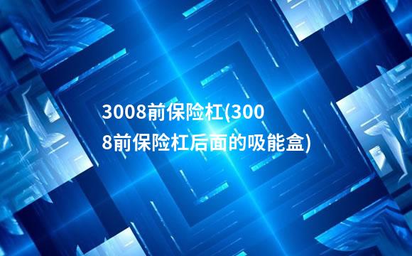 3008前保险杠(3008前保险杠后面的吸能盒)