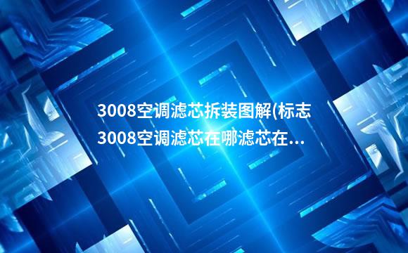 3008空调滤芯拆装图解(标志3008空调滤芯在哪滤芯在哪里拆卸)