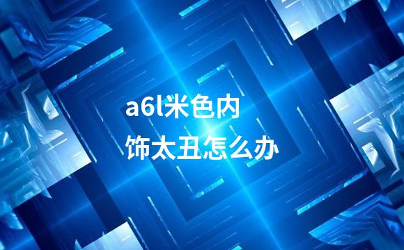 a6l米色内饰太丑怎么办