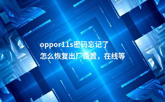 oppor11s密码忘记了怎么恢复出厂设置，在线等