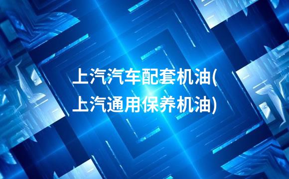 上汽汽车配套机油(上汽通用保养机油)