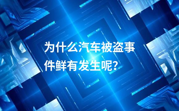 为什么汽车被盗事件鲜有发生呢？