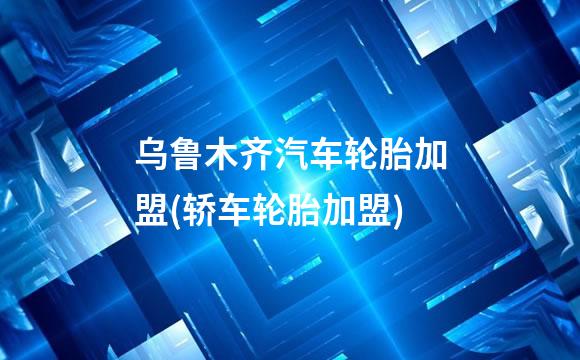 乌鲁木齐汽车轮胎加盟(轿车轮胎加盟)
