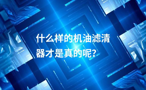 什么样的机油滤清器才是真的呢？
