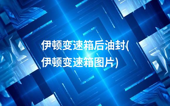 伊顿变速箱后油封(伊顿变速箱图片)