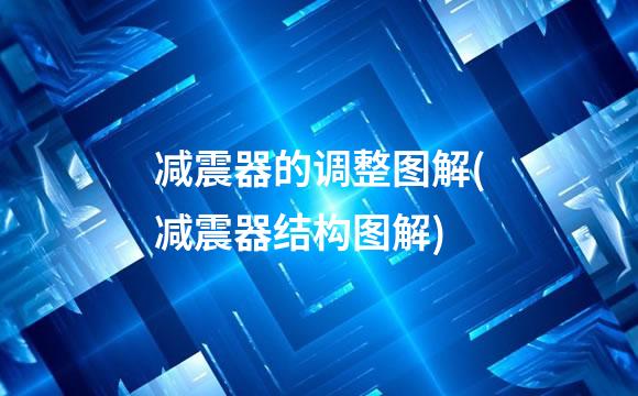 减震器的调整图解(减震器结构图解)