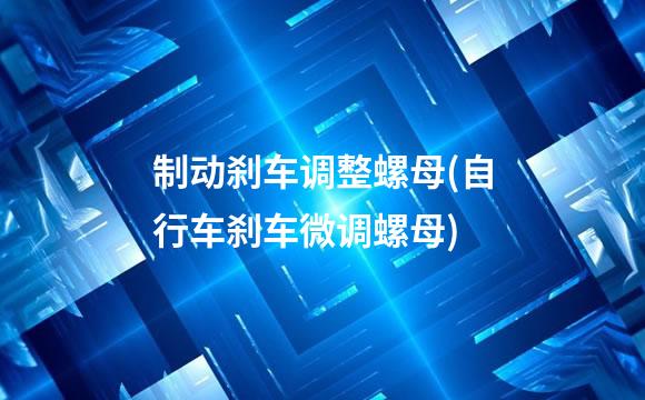 制动刹车调整螺母(自行车刹车微调螺母)