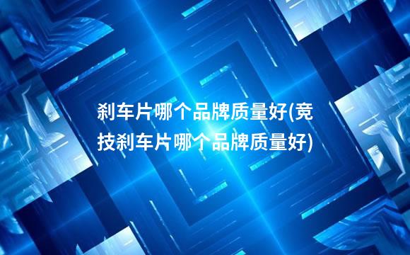 刹车片哪个品牌质量好(竞技刹车片哪个品牌质量好)