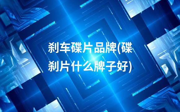 刹车碟片品牌(碟刹片什么牌子好)