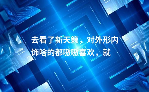 去看了新天籁，对外形内饰啥的都嗷嗷喜欢，就
