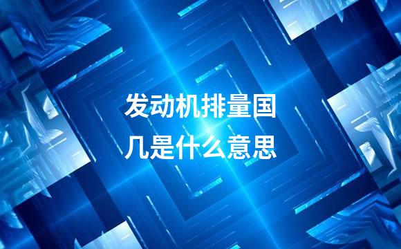 发动机排量国几是什么意思