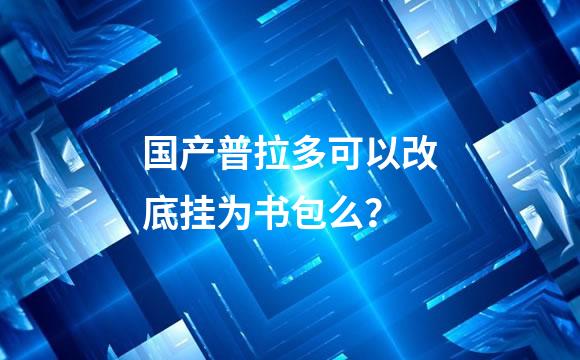 国产普拉多可以改底挂为书包么？