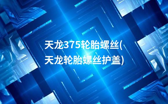 天龙375轮胎螺丝(天龙轮胎螺丝护盖)