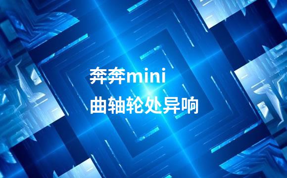 奔奔mini曲轴轮处异响