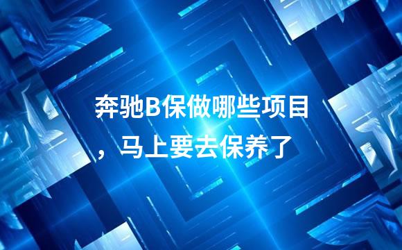 奔驰B保做哪些项目，马上要去保养了