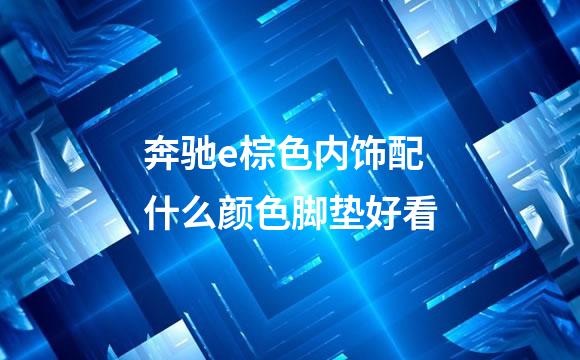 奔驰e棕色内饰配什么颜色脚垫好看