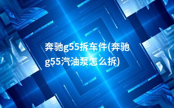 奔驰g55拆车件(奔驰g55汽油泵怎么拆)