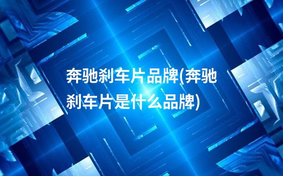奔驰刹车片品牌(奔驰刹车片是什么品牌)