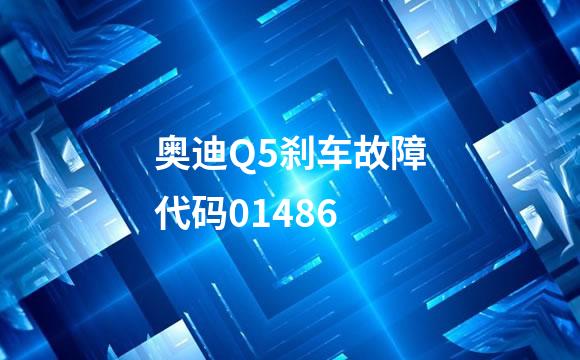 奥迪Q5刹车故障代码01486