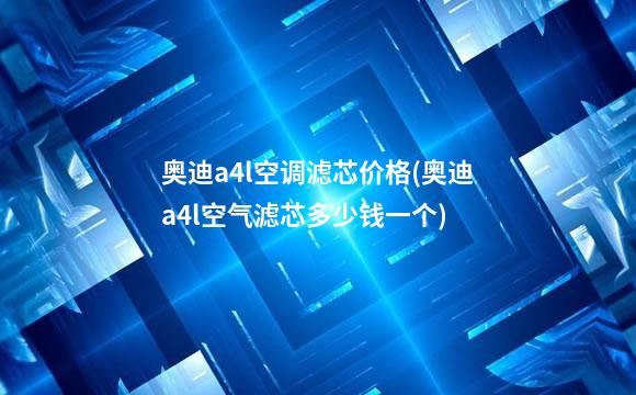奥迪a4l空调滤芯价格(奥迪a4l空气滤芯多少钱一个)