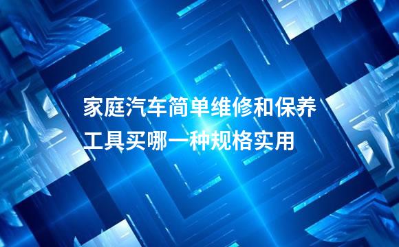 家庭汽车简单维修和保养工具买哪一种规格实用