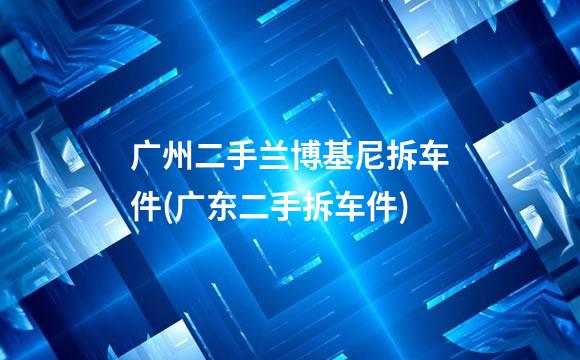 广州二手兰博基尼拆车件(广东二手拆车件)