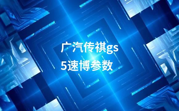 广汽传祺gs5速博参数