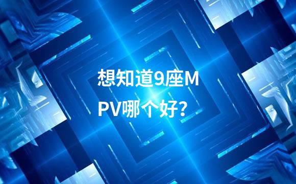 想知道9座MPV哪个好？