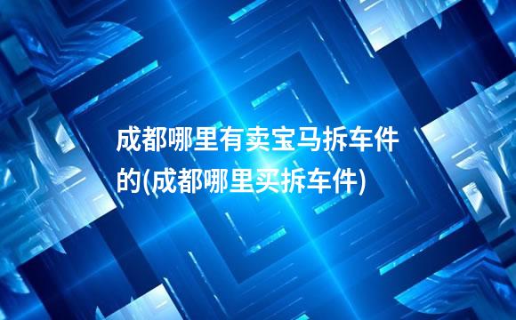 成都哪里有卖宝马拆车件的(成都哪里买拆车件)
