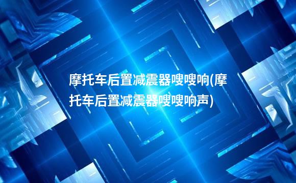 摩托车后置减震器嗖嗖响(摩托车后置减震器嗖嗖响声)