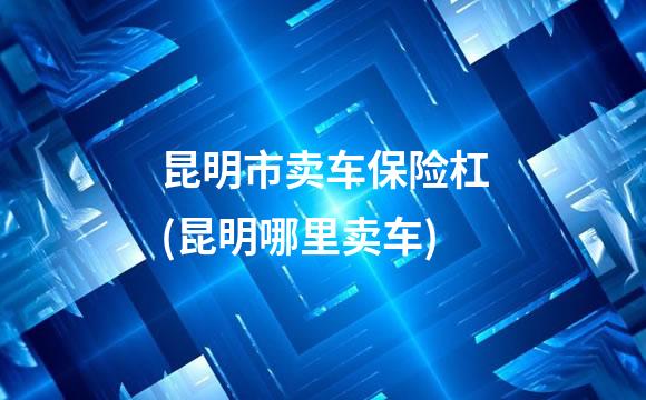 昆明市卖车保险杠(昆明哪里卖车)