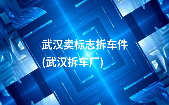 武汉卖标志拆车件(武汉拆车厂)