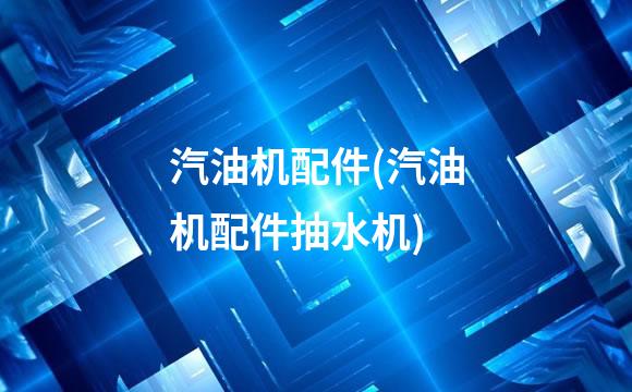 汽油机配件(汽油机配件抽水机)