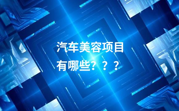 汽车美容项目有哪些？？？