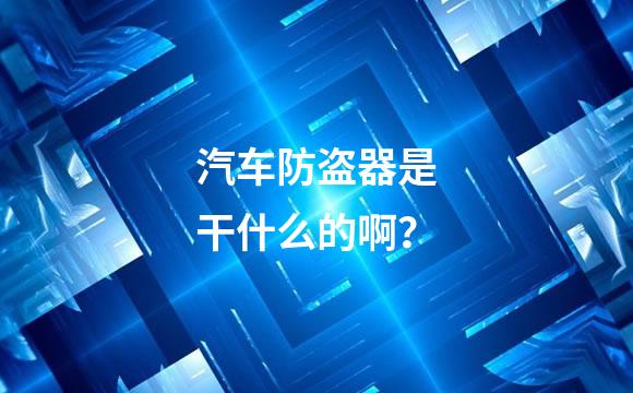 汽车防盗器是干什么的啊？