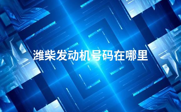 潍柴发动机号码在哪里
