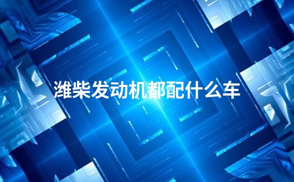 潍柴发动机都配什么车