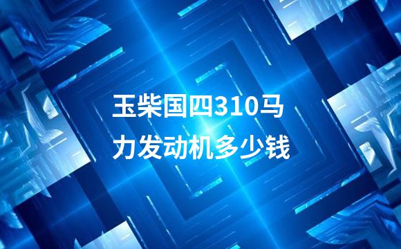 玉柴国四310马力发动机多少钱