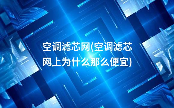 空调滤芯网(空调滤芯网上为什么那么便宜)