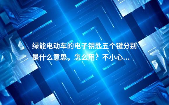 绿能电动车的电子钥匙五个键分别是什么意思，怎么用？不小心按了警报器就一直响，要怎么消除掉声音？