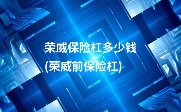 荣威保险杠多少钱(荣威前保险杠)