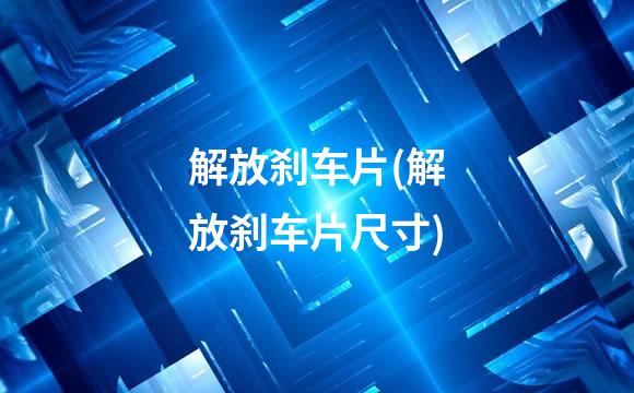 解放刹车片(解放刹车片尺寸)