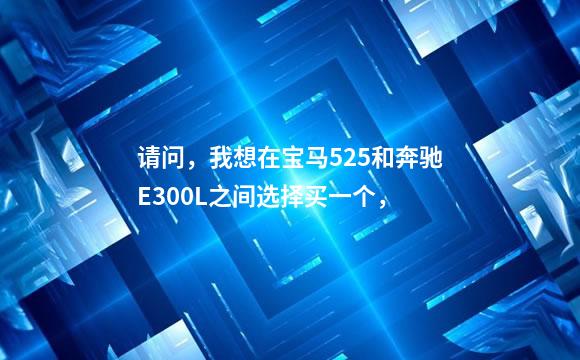 请问，我想在宝马525和奔驰E300L之间选择买一个，