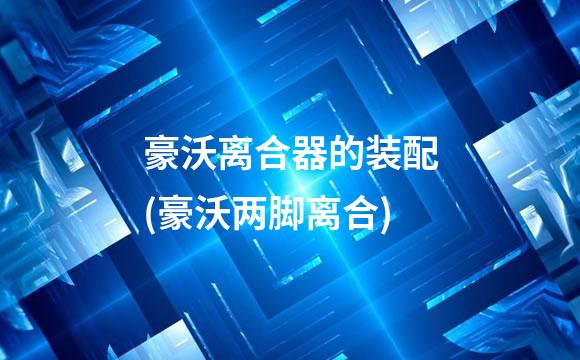 豪沃离合器的装配(豪沃两脚离合)