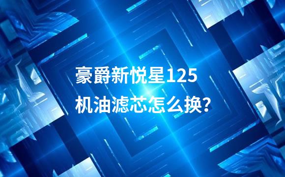 豪爵新悦星125机油滤芯怎么换？