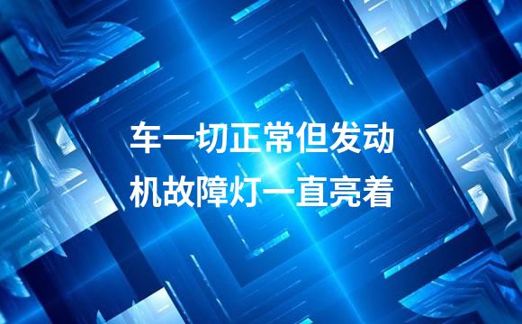 车一切正常但发动机故障灯一直亮着