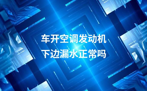 车开空调发动机下边漏水正常吗