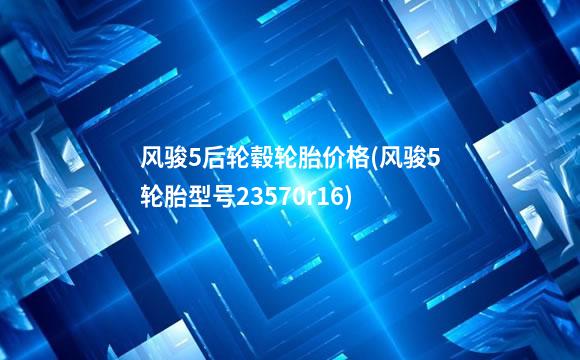 风骏5后轮毂轮胎价格(风骏5轮胎型号23570r16)